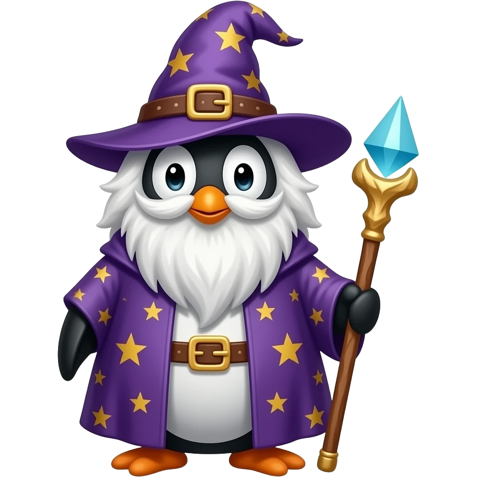 Penguin Wizard emoji