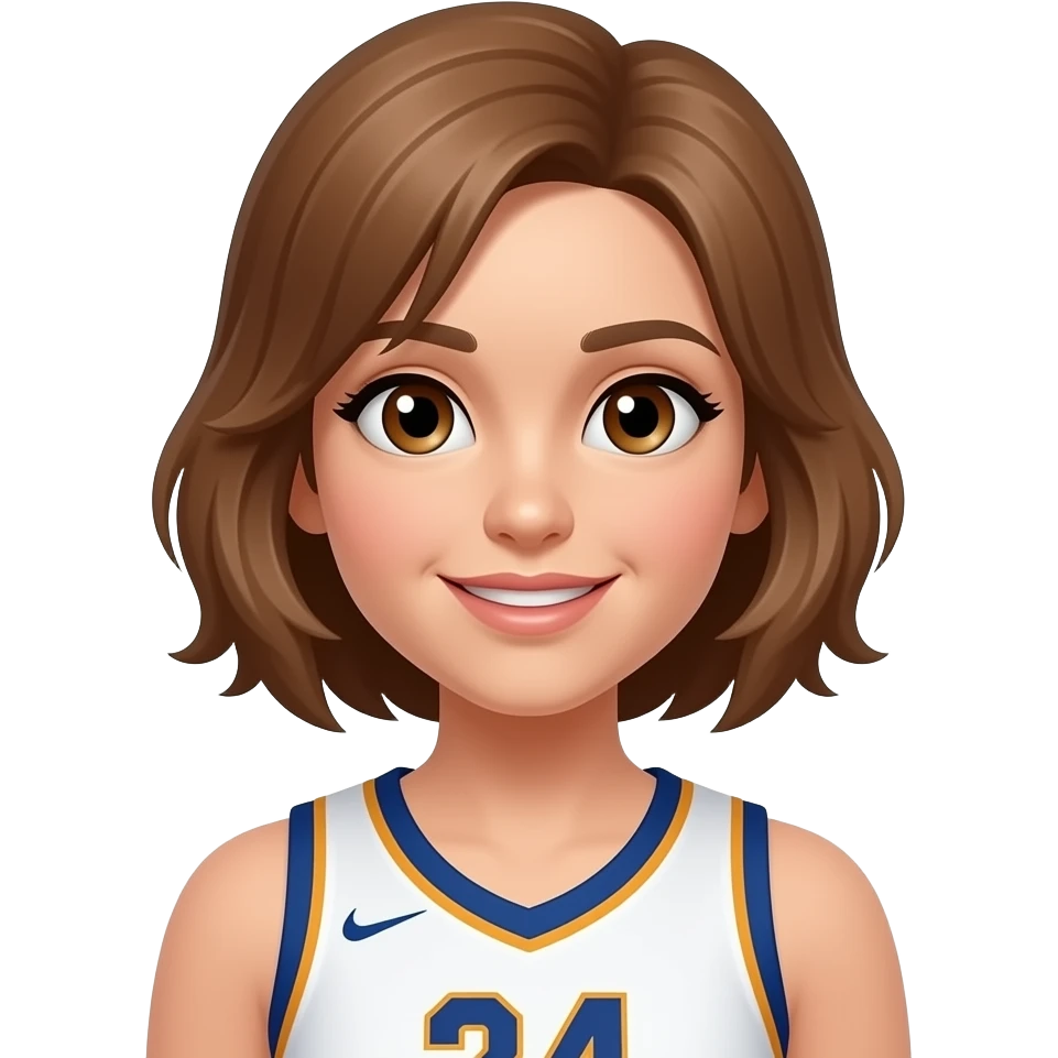 girl basketball player portrait emoji