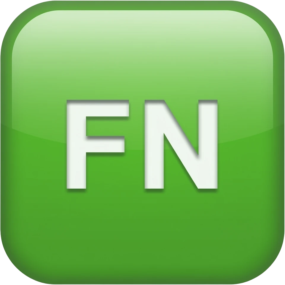 The words(green FN) emoji