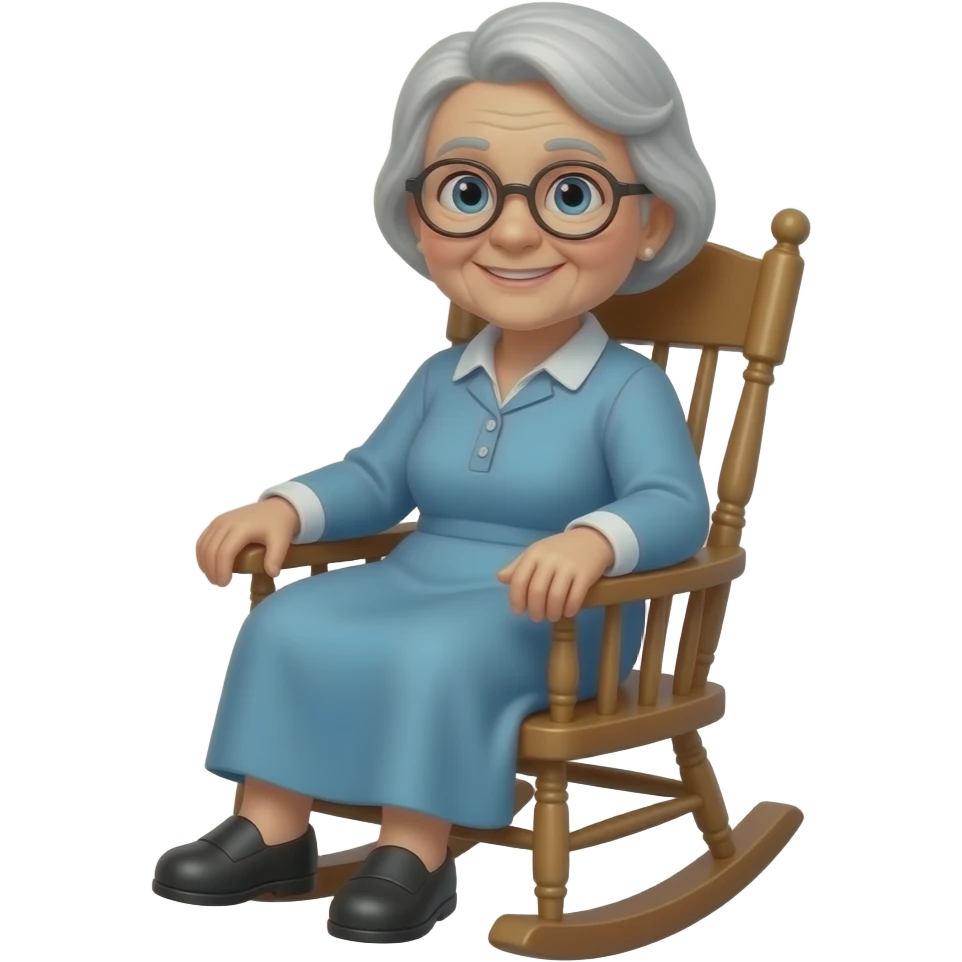 Grandma in rocking chair emoji
