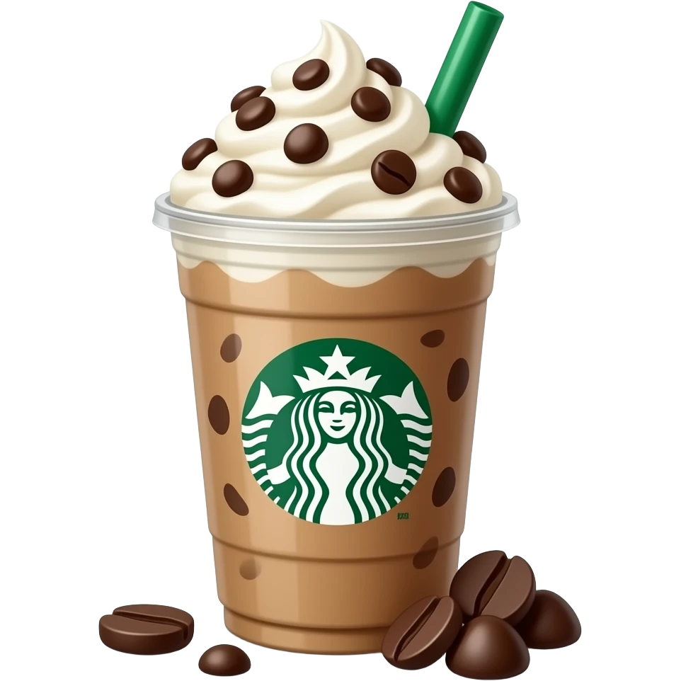 Starbucks Frappe Java chips emoji