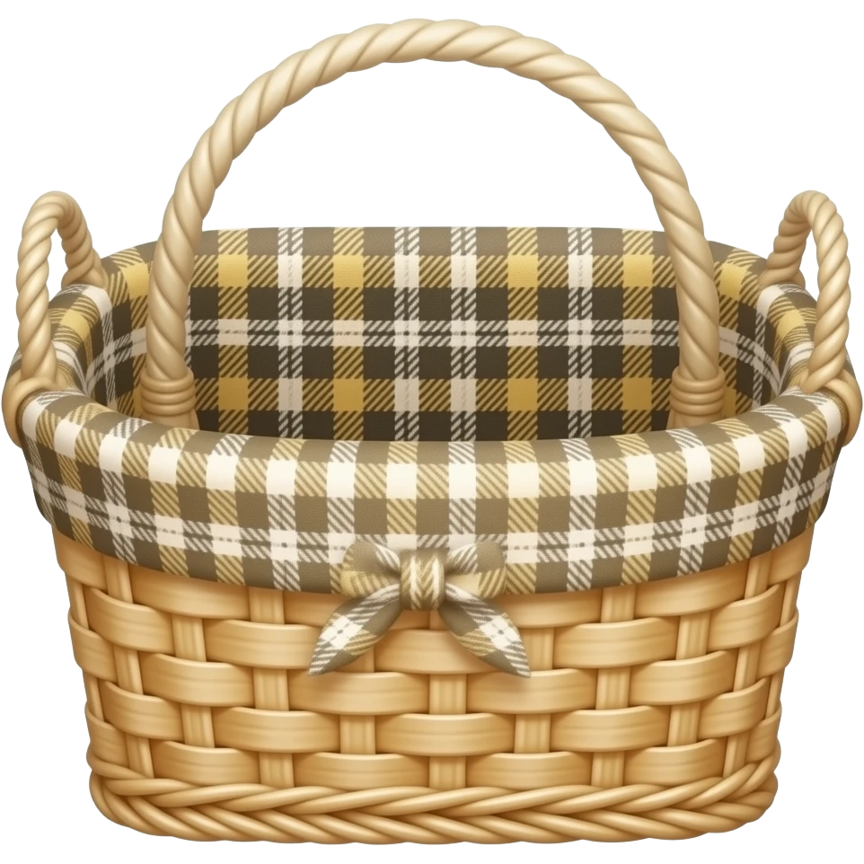 tartan plaid cloth basket emoji