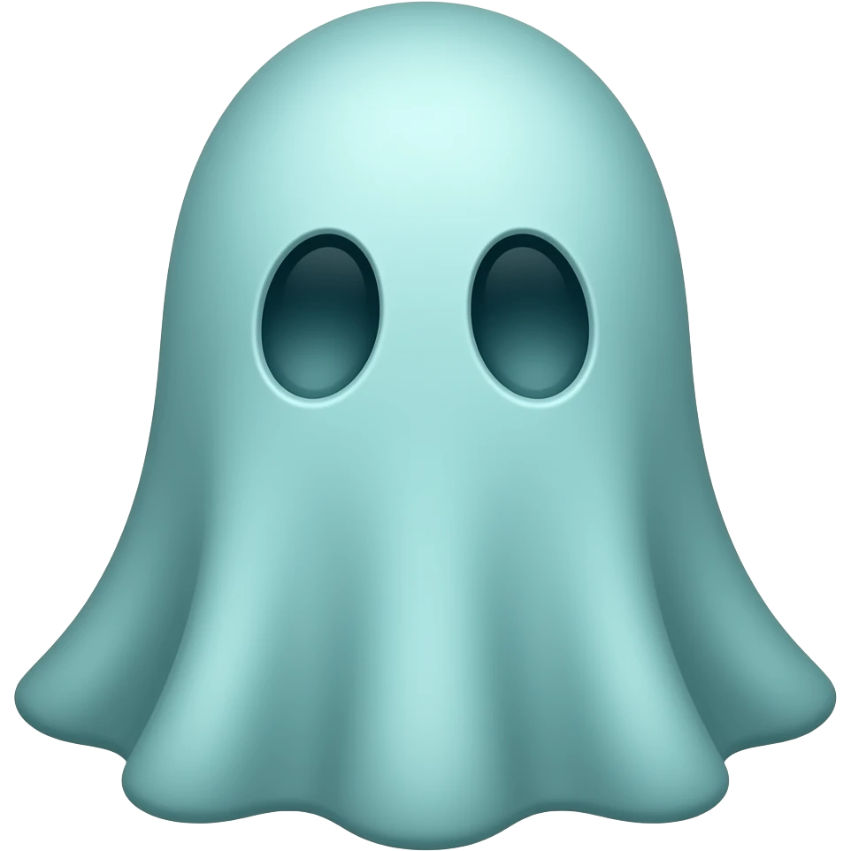 teal ghost emoji