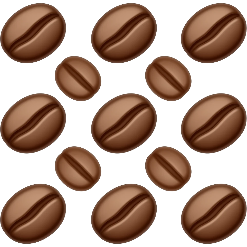 multiple coffee beans emoji