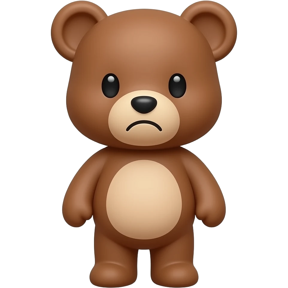 Teddy brown sad emoji