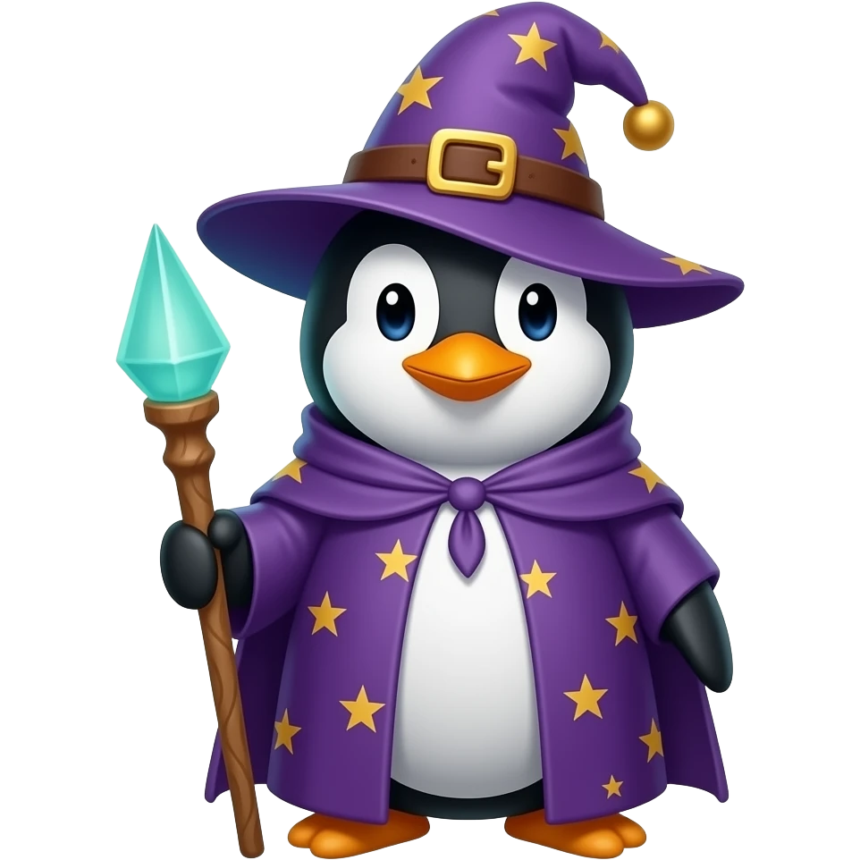 Penguin Wizard emoji