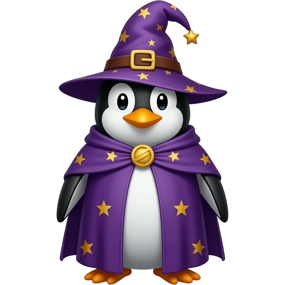 Penguin Wizard emoji