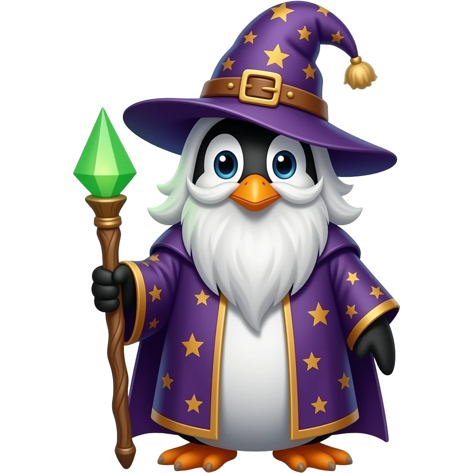 Penguin Wizard emoji
