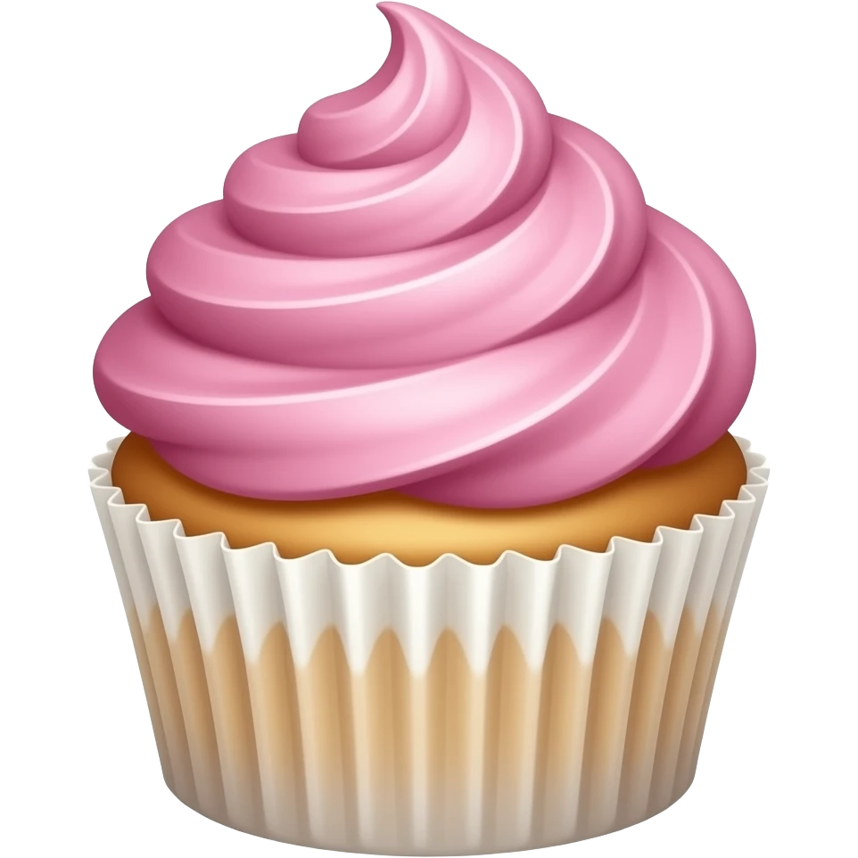 Cupcake with pink icing emoji