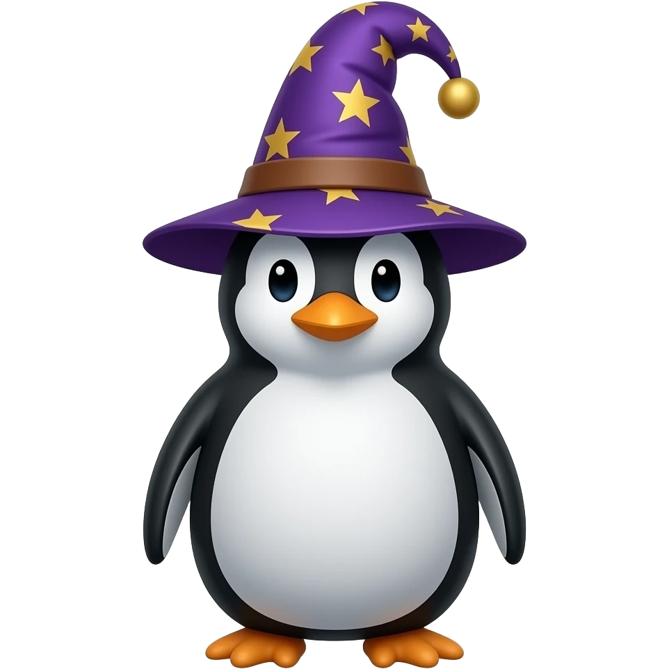 Penguin Wizard emoji