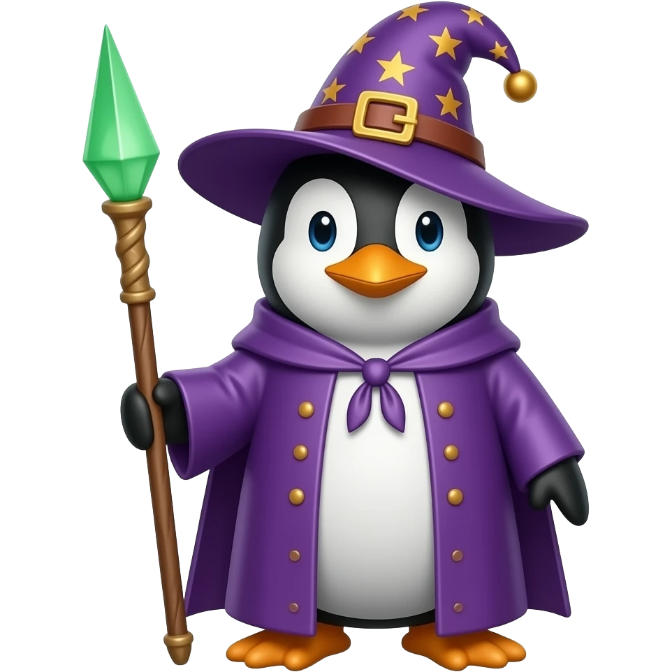 Penguin Wizard emoji