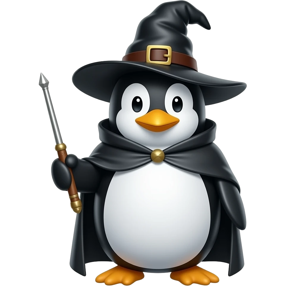 Penguin Wizard emoji