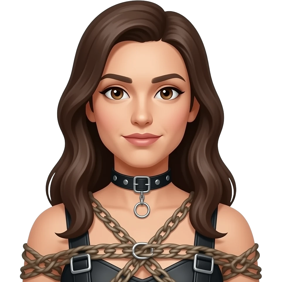 mistress collars her male slave emoji