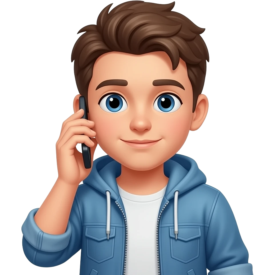 грустный Подросток разговаривает по телефону emoji