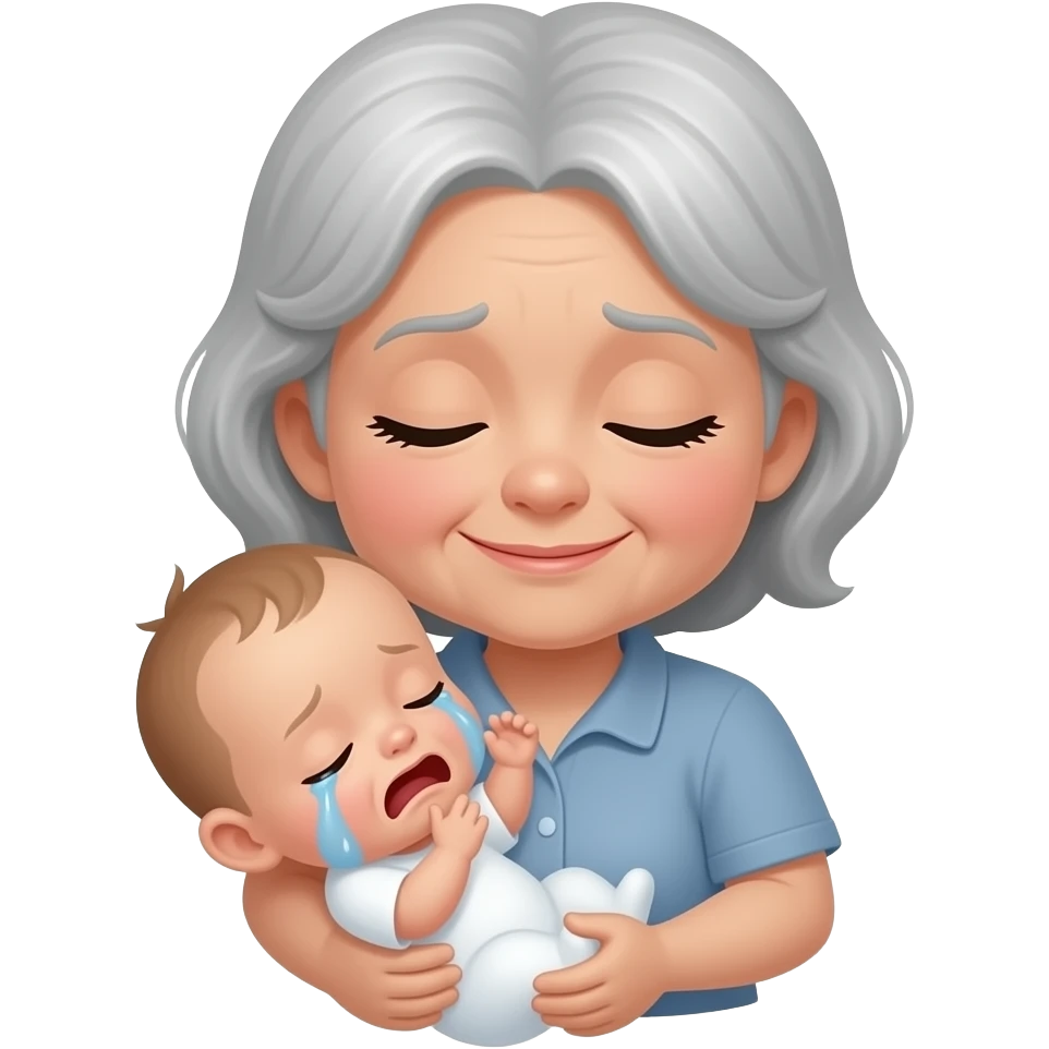 Малыш плакать бабушка успокаивает emoji