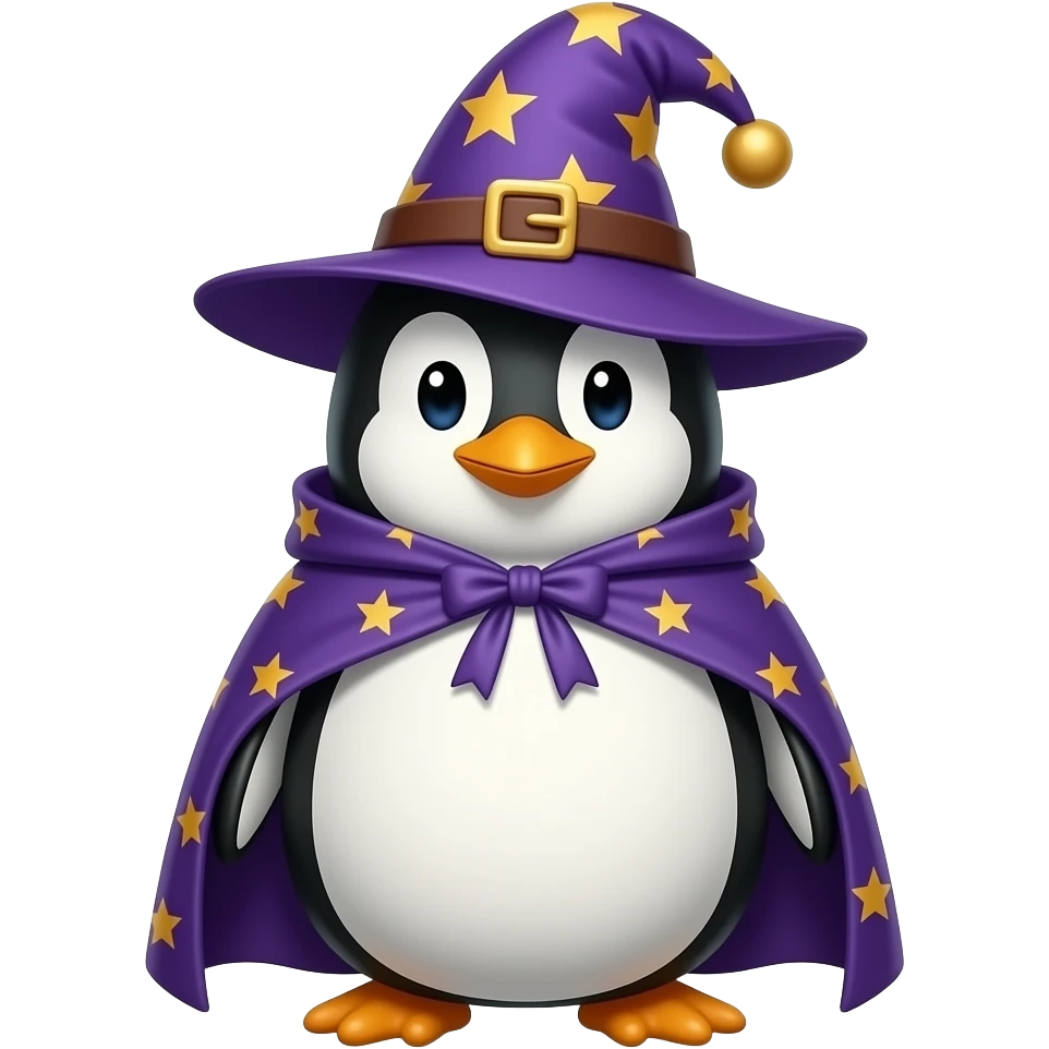Penguin Wizard emoji