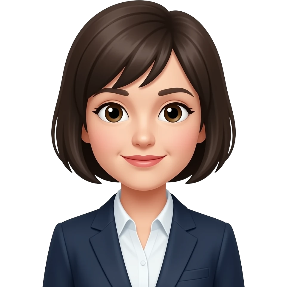 숏컷헤어의 여성 주식 애널리스트 emoji