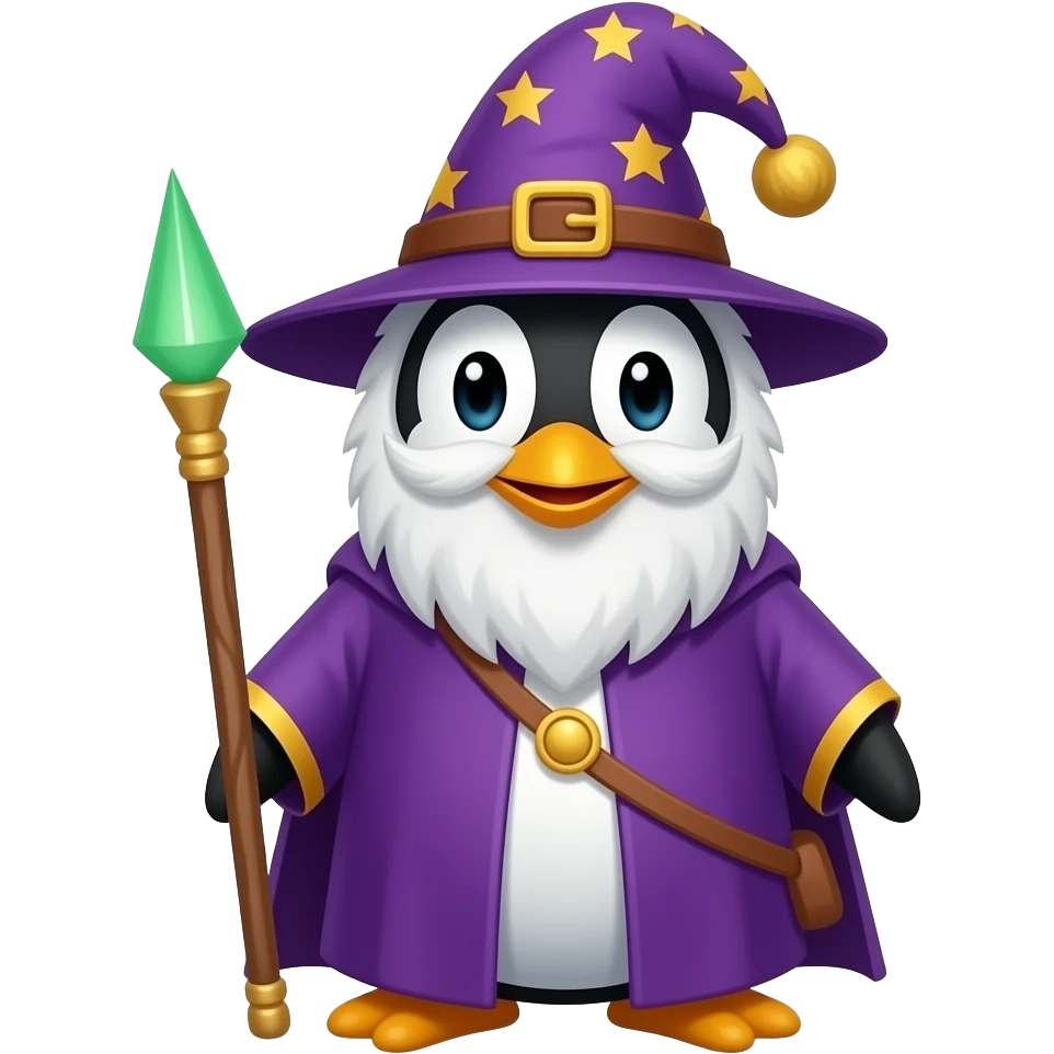 Penguin Wizard emoji