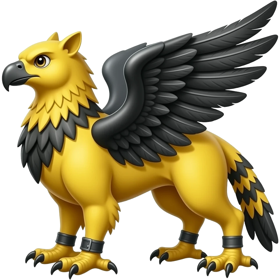 Create a yellow and black griffin emoji emoji