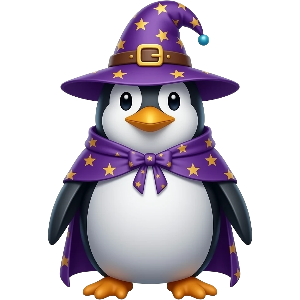 Penguin Wizard emoji