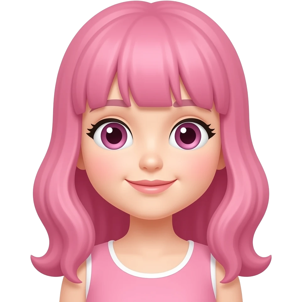 Pink cute girl emoji