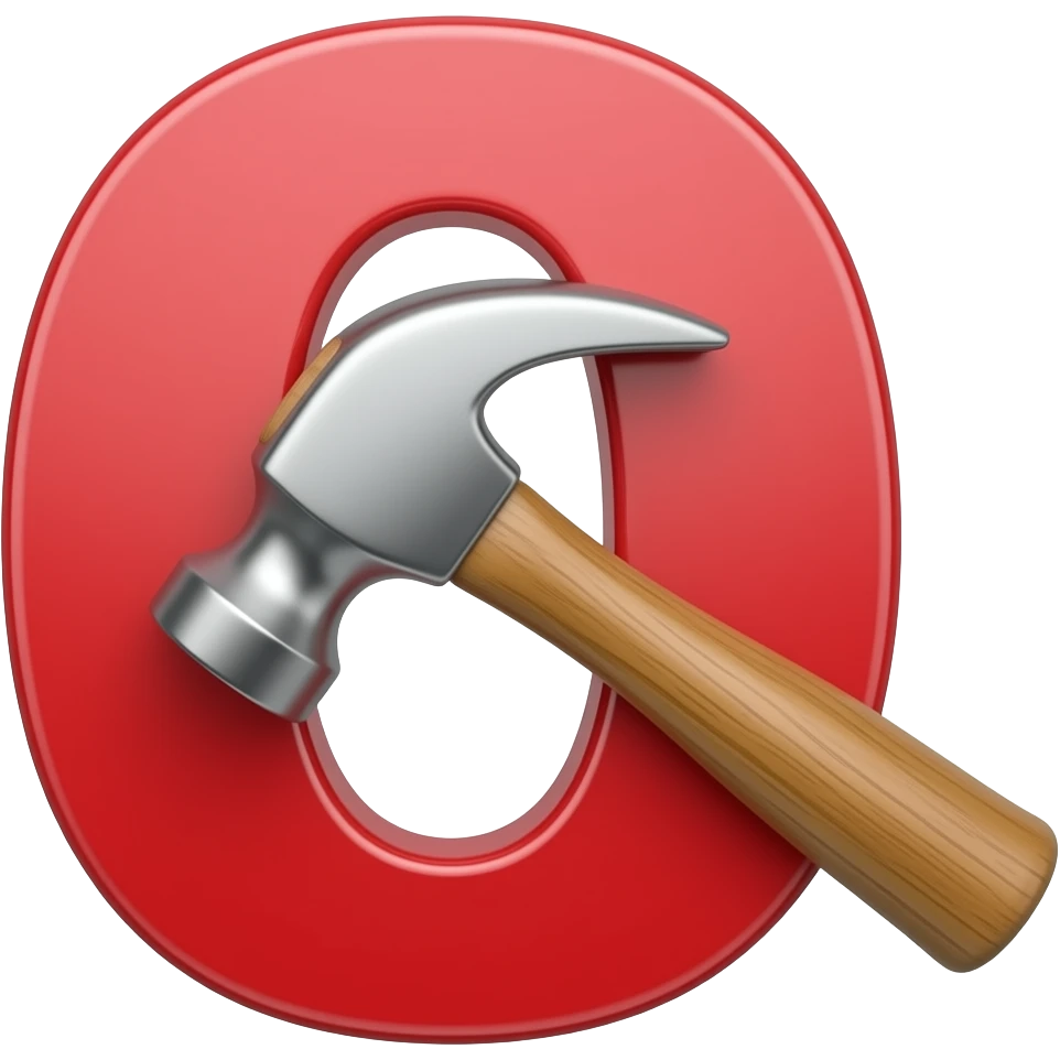 103 in red type with a hammer inside the zero emoji