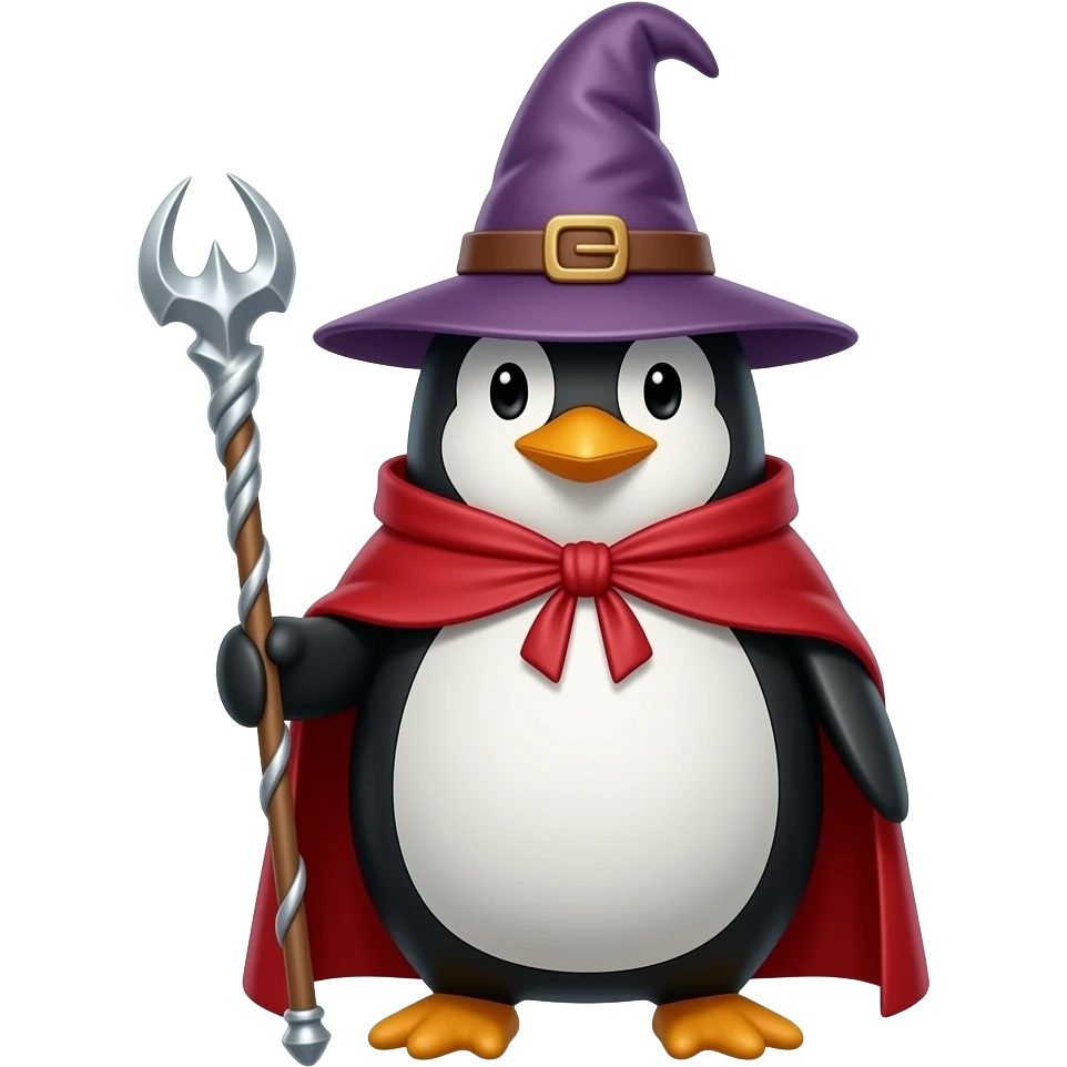 Penguin Wizard emoji