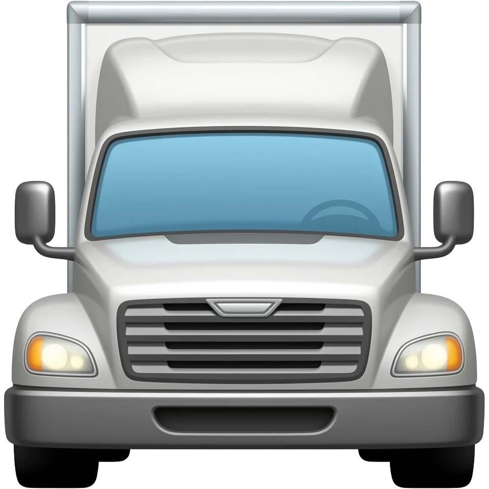 Create high-quality glossy emojis with a vibrant modern style.Make the emojis look premium, shiny, and eye-catching with bright highlights, smooth gradients, soft reflections, and glowing details. Truck emoji emoji