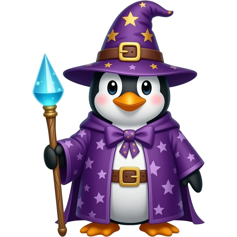 Penguin Wizard emoji