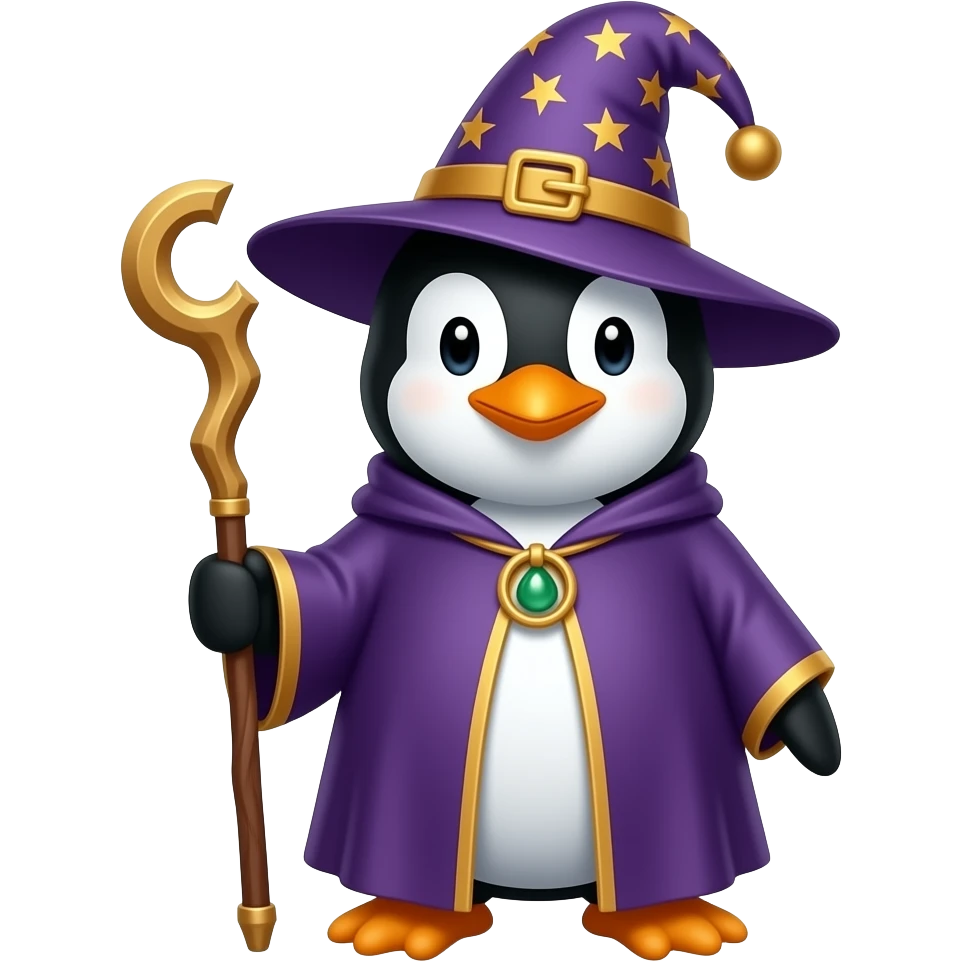 Penguin Wizard emoji
