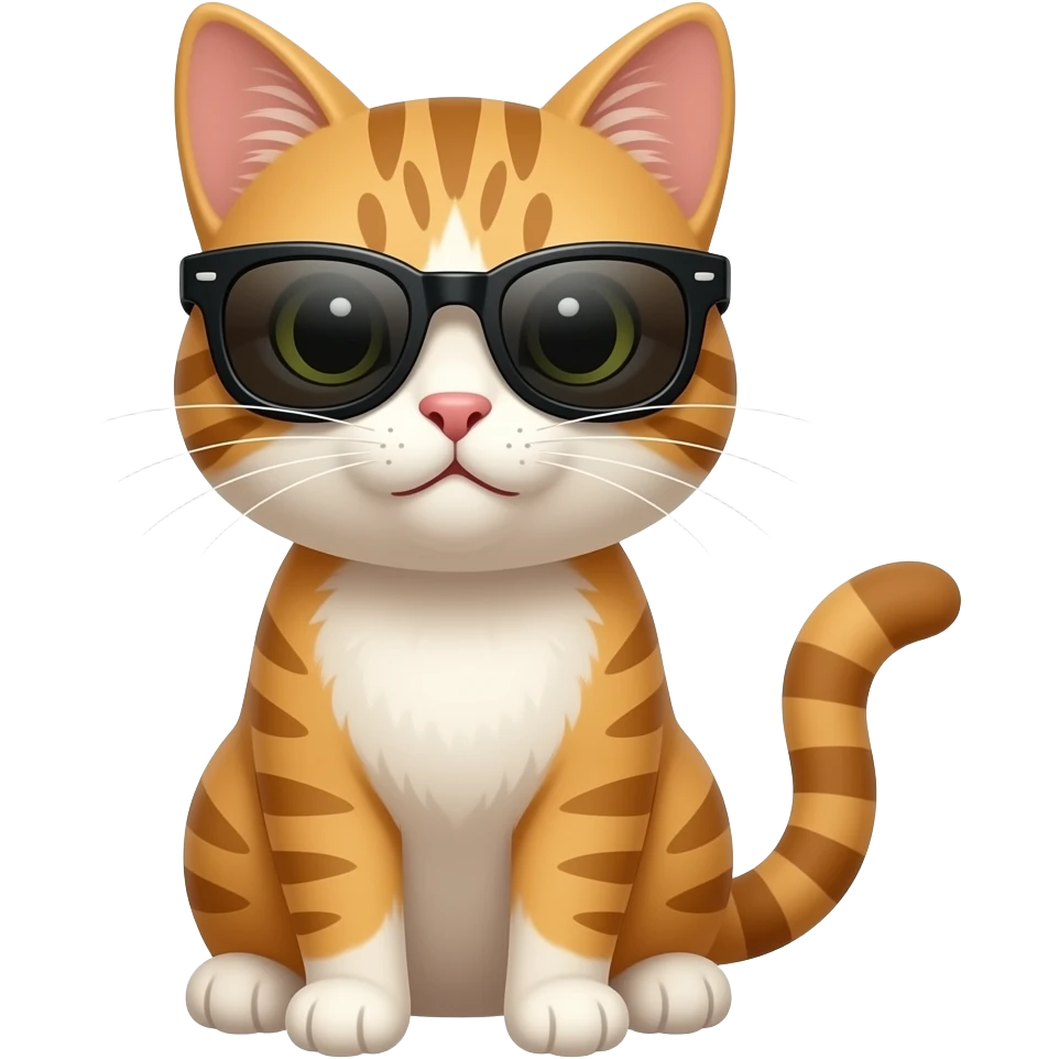 Cat wearing sunglasses emoji