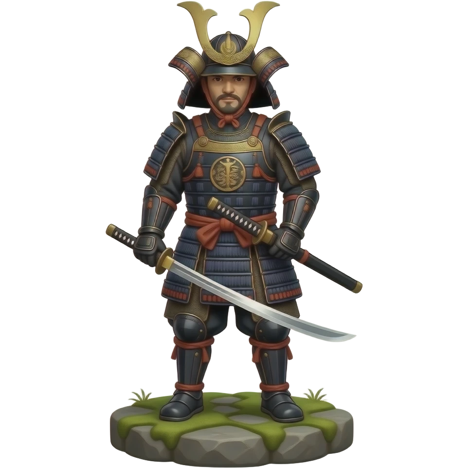 Samurai in ancient armor emoji