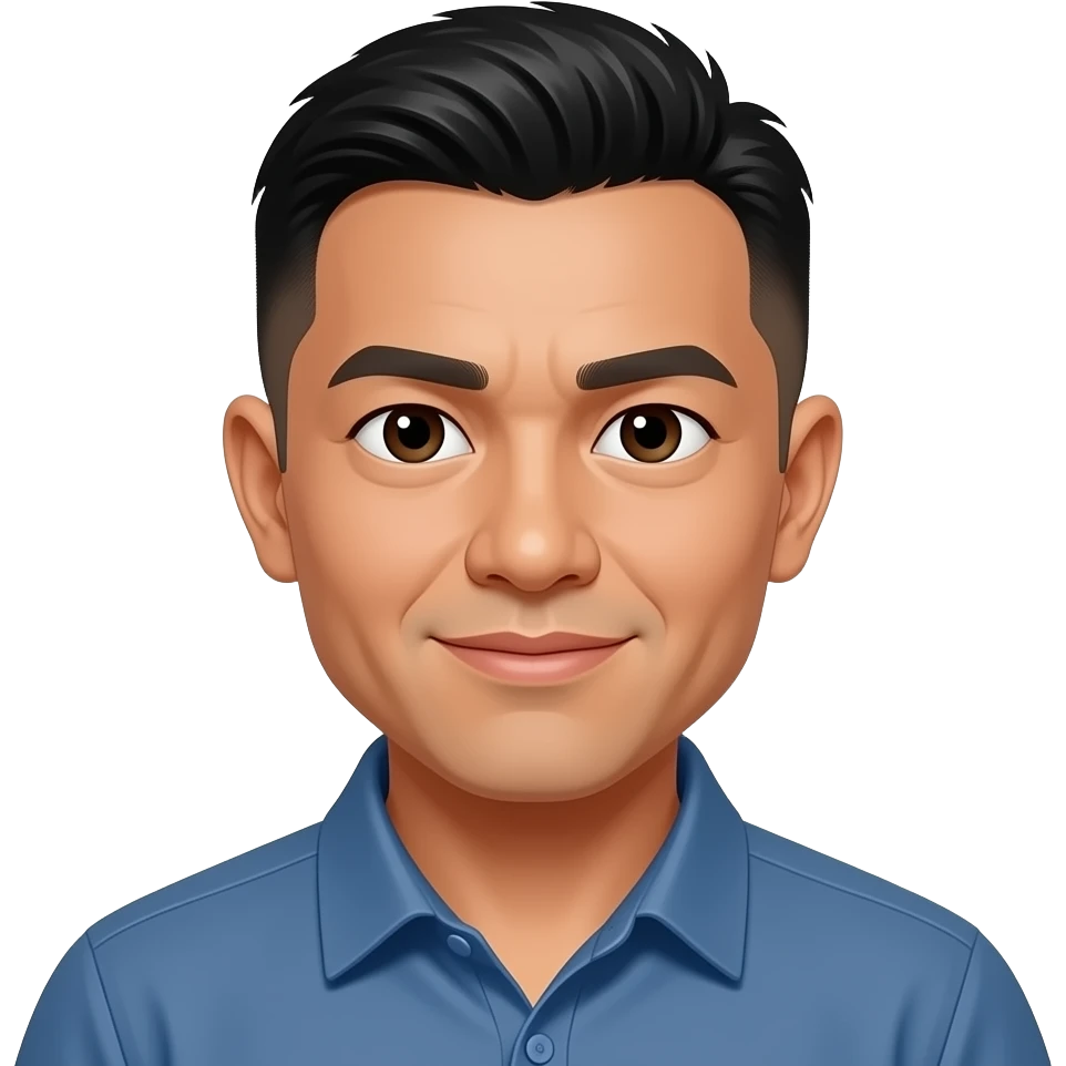 Filipino man age 30s fade hair cut emoji