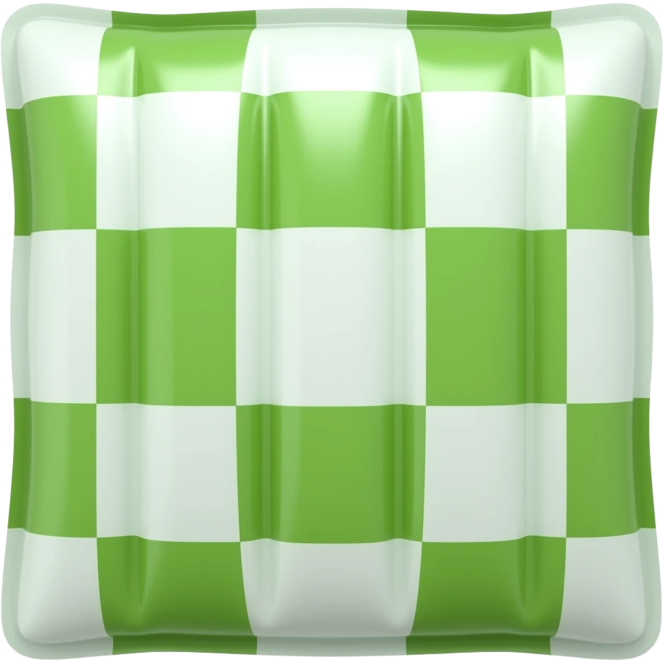 inflatable check green emoji
