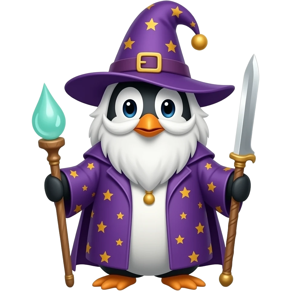 Penguin Wizard emoji