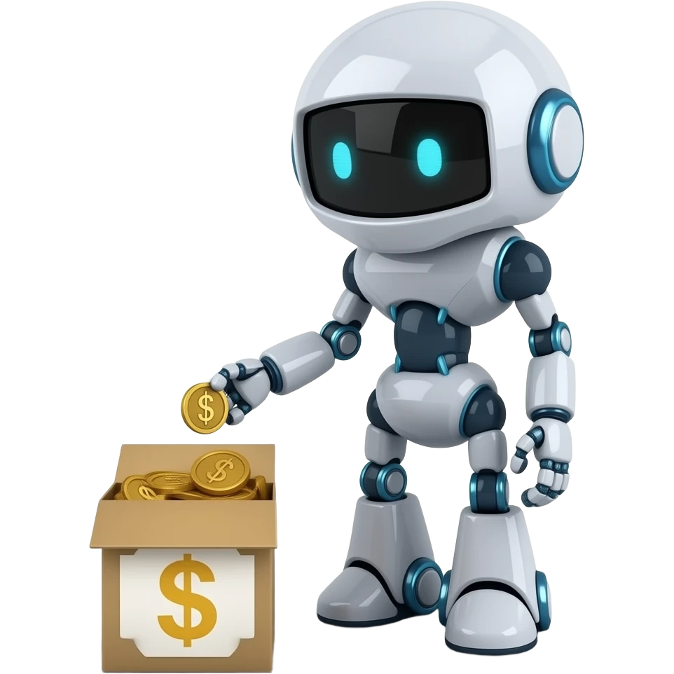 robot charity donation emoji