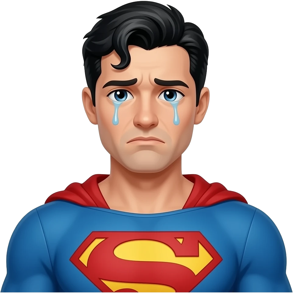 سوپرمن لخت ناراحت emoji