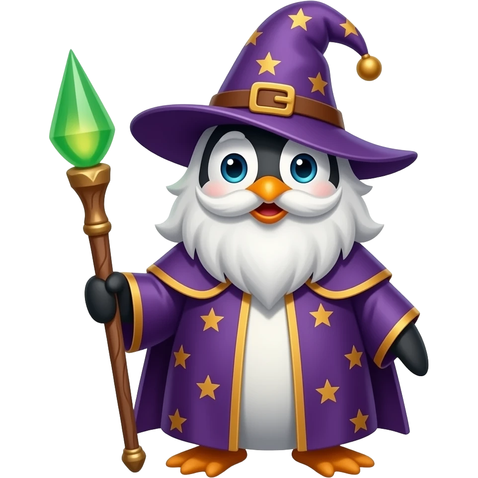 Penguin Wizard emoji