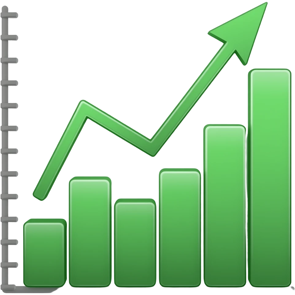 green graph chart emoji