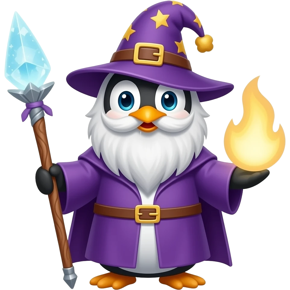 Penguin Wizard emoji