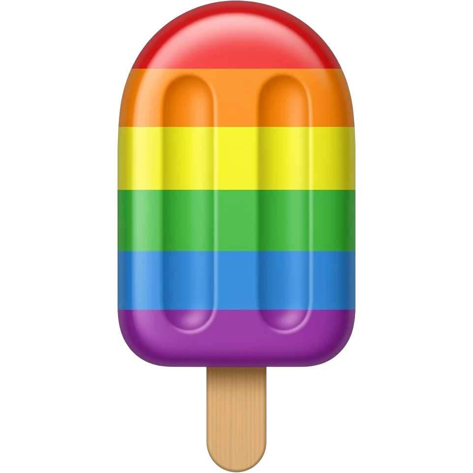 Rainbow popsicle emoji