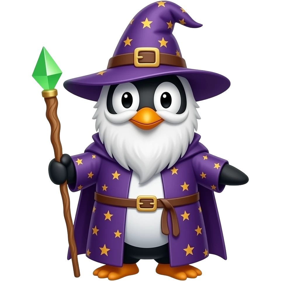 Penguin Wizard emoji