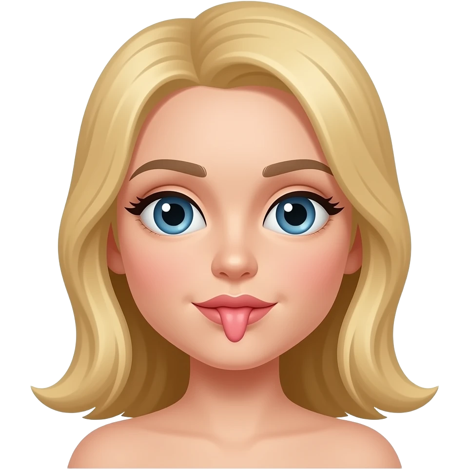 nude blonde Showing vagina emoji