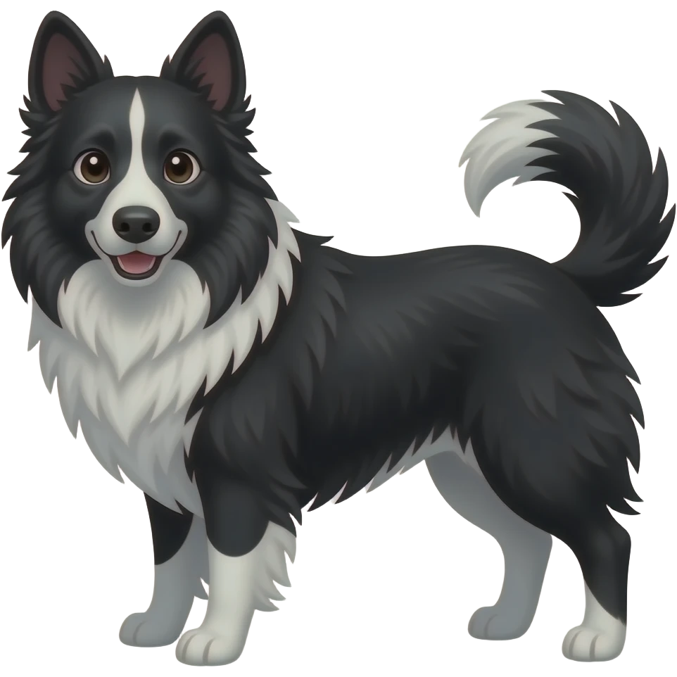 black kelpie gray chest emoji
