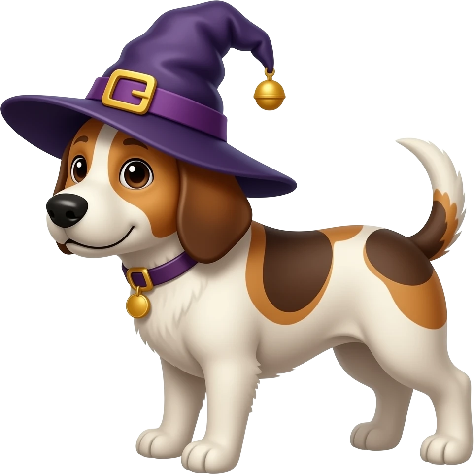 A witch dog emoji