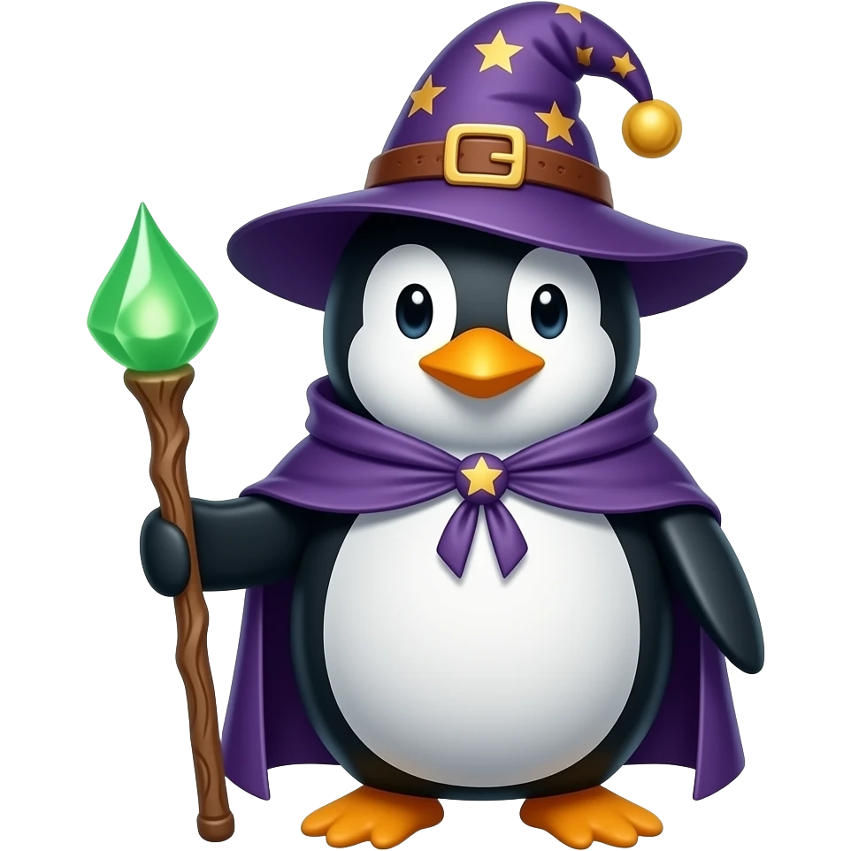 Penguin Wizard emoji