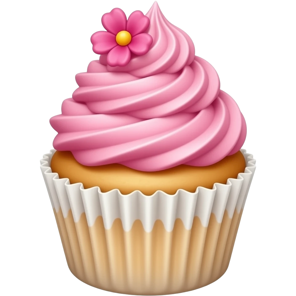 Cupcake with pink icing emoji
