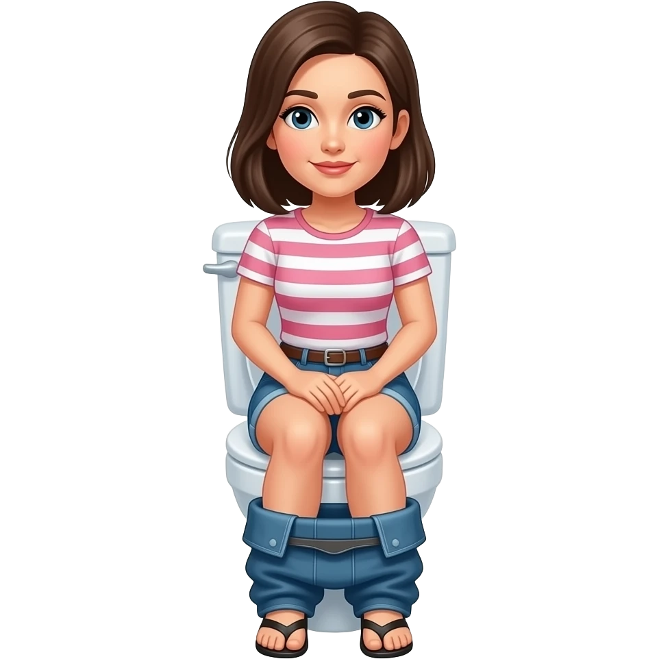 Woman on toilet emoji