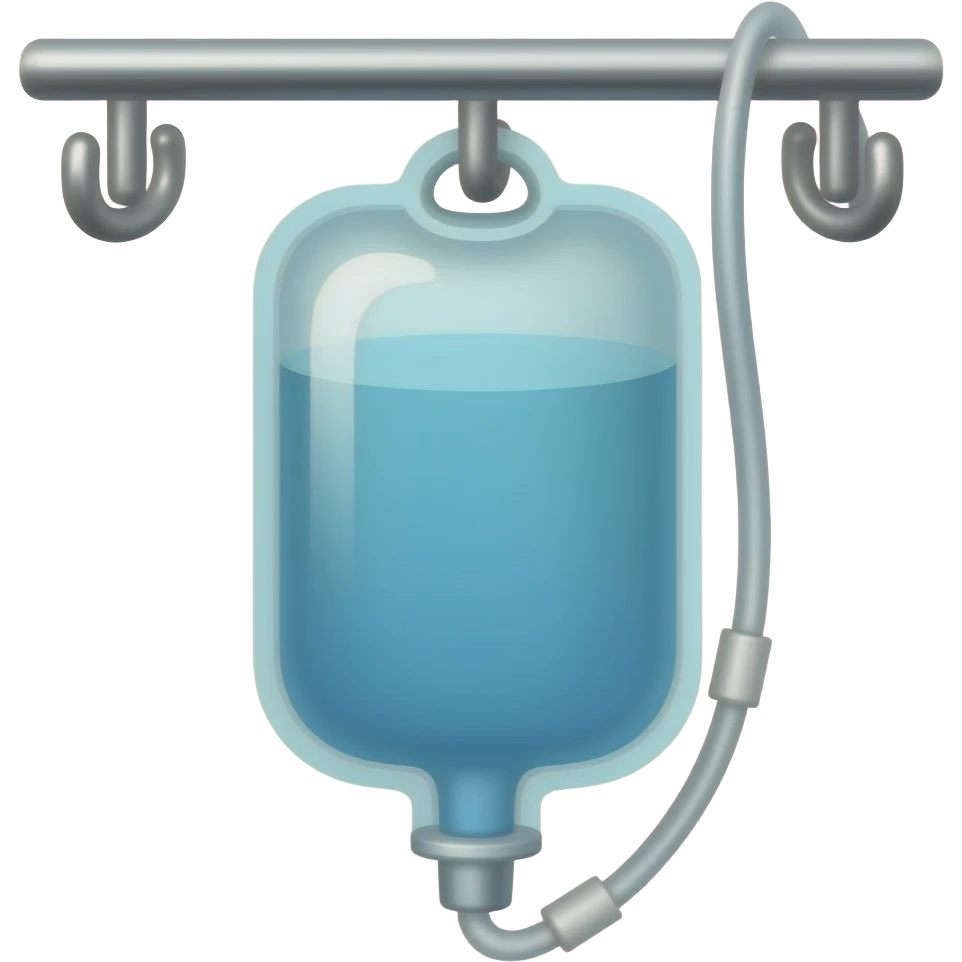 hanging IV bag on hook emoji