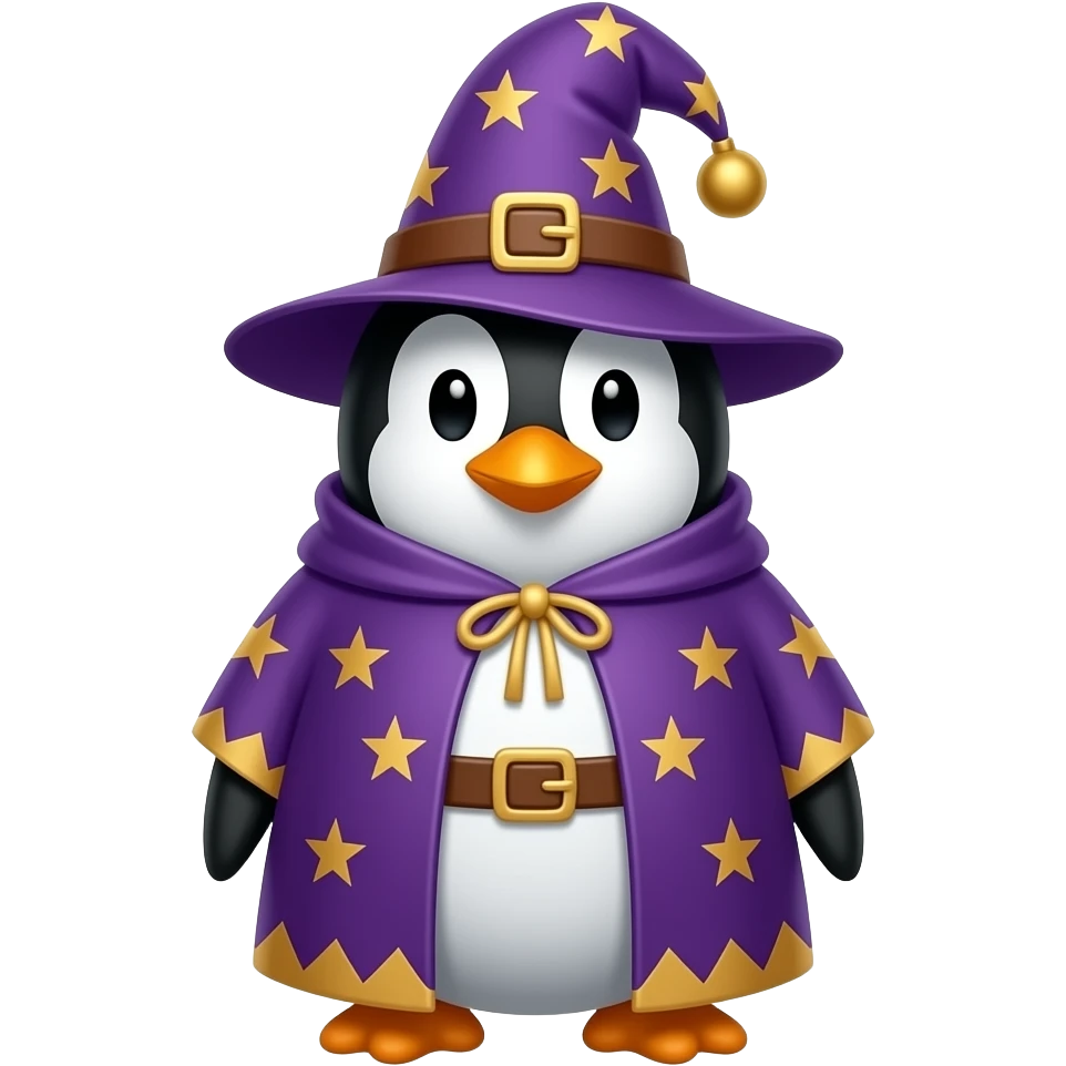 Penguin Wizard emoji